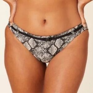 Andie Riviera Belted Bikini Bottom Snakeskin Print Size Medium New with Tag